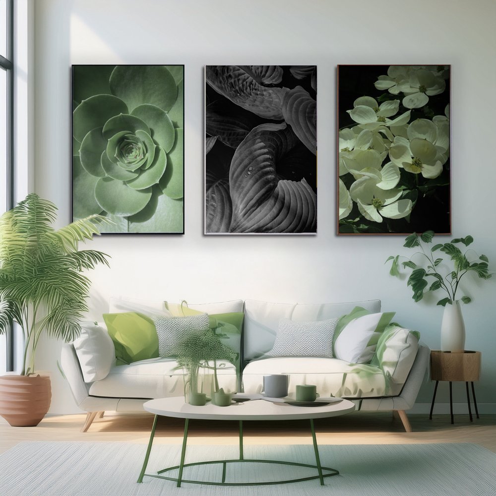 Photo print in a room