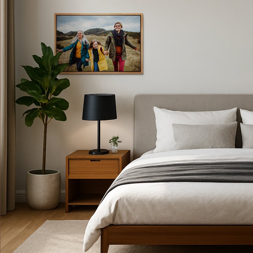 Bedroom Pecan Frame