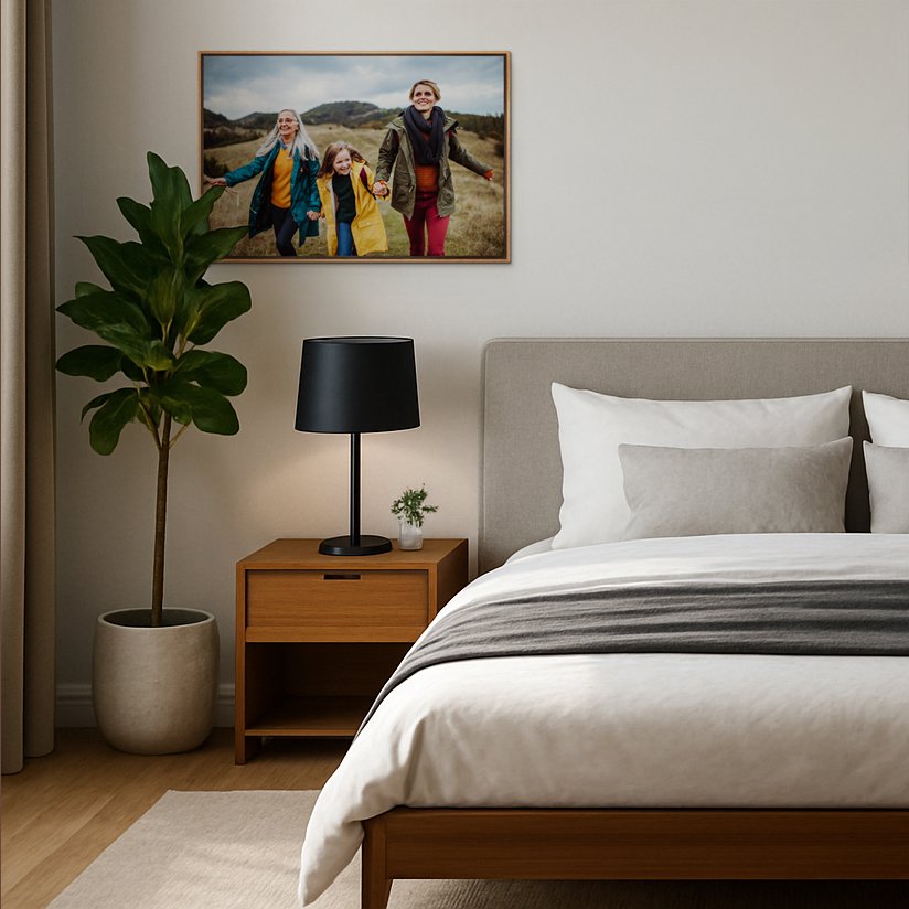 Bedroom Pecan Frame
